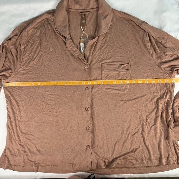 Skims Sienna Size 3X Soft Lounge Sleep Pajama Shirt Button Down Long Sleeve Top - Picture 8 of 12